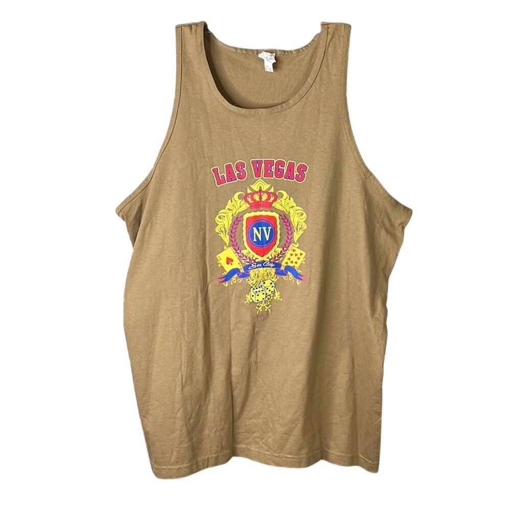 Alstyle Apparel & Activewear Las Vegas Nevada Tank Top Brown Size XL Vintage